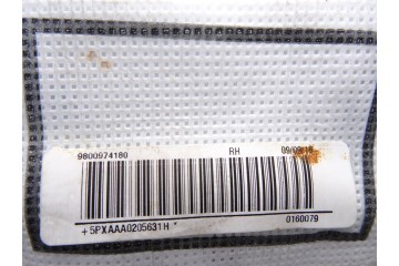 Airbag lateral derecho, Citroen C4 Cactus Feel 2016, 9800974180