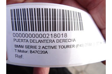 Puerta delantera derecha, Bmw Serie 2 Gran Tourer (F46) 218d 2015