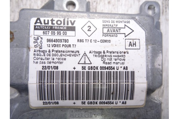 Centralita airbag, Peugeot 308 Confort 2008, 9664909780