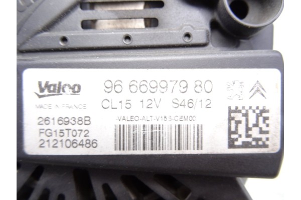 Alternador, Citroen Grand C4 Picasso Millenium 2013, 9666997980