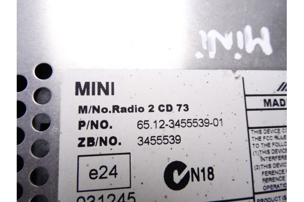 Sistema audio / radio cd, Mini Mini (R56) Cooper 2010, 3455539