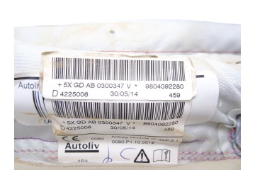 Airbag cortina delantero derecho, Peugeot 208 Style 2014, 9804092280