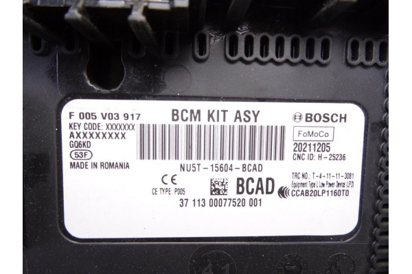 Caja reles / fusibles, Ford Fiesta (CE1) ST-Line 2022, NU5T15604BCAD