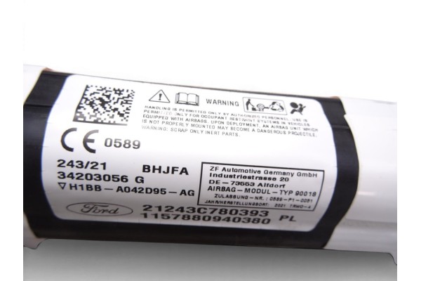 Airbag cortina delantero izquierdo, Ford Fiesta (CE1) ST-Line 2022, H1BBA042D95AG