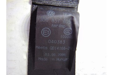 3D0857805J CINTURON SEGURIDAD TRASERO IZQUIERDO VOLKSWAGEN PHAETON (3D3/3D7) TDI V6 4Motion (5 asientos) 2007 3D0857805J 198594 