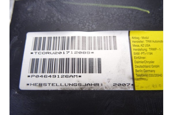 Airbag cortina delantero derecho, Chrysler 300C (Le/lx) 3.0 Crd 2009, P04649126AM