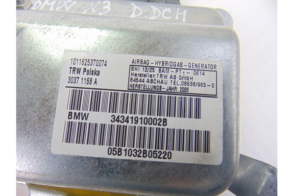 Airbag lateral delantero derecho, Bmw Serie X3 (E83) 2.0d 2005, 30371168A