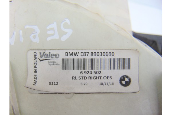 Piloto trasero derecho, Bmw Serie 1 Berlina (E81/E87) 120d 2008, 6924502