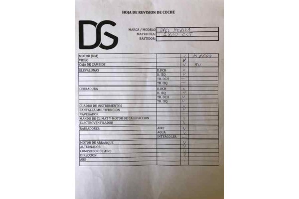 Opel Meriva Cosmo 2003 para piezas | Desguace Gandia SL
