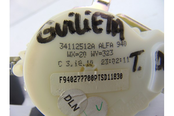 Cinturon seguridad trasero derecho, Alfa Romeo Giulietta (191) Progression 2010, 34112512A