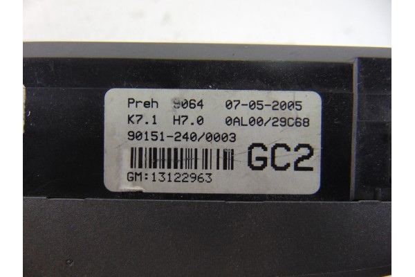 Mando climatizador, Opel Astra H Berlina Sport 2005, 13122963