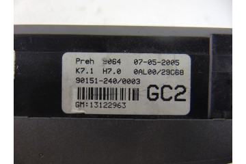 Mando climatizador, Opel Astra H Berlina Sport 2005, 13122963