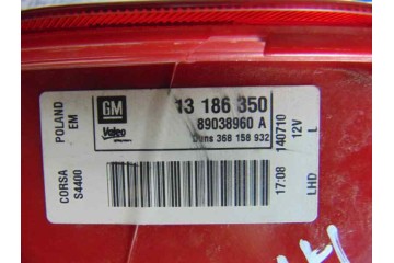Piloto trasero izquierdo, Opel Corsa D Sport 2010, 13186350