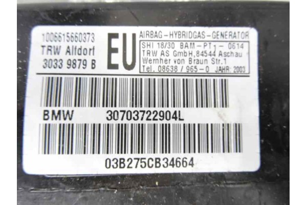 Airbag lateral delantero izquierdo, Bmw Serie 3 Berlina (E46) 320d, 34703722904L