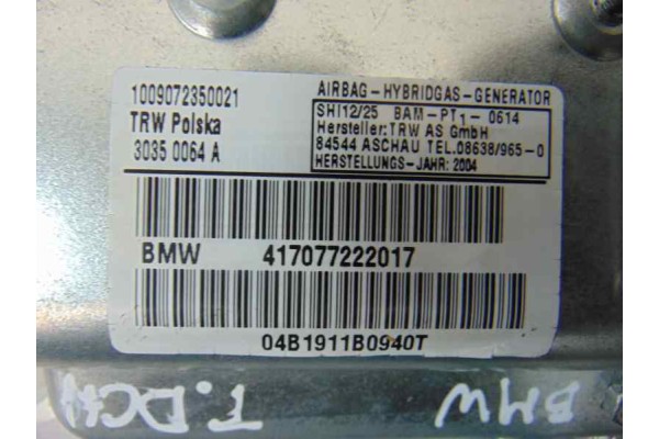 Airbag lateral trasero derecho, Bmw Serie 7 (E65/E66) 730d 2008, 30350064A