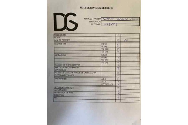 Toyota Corolla Verso (R1) 2,2 D-4D Sport 2006 para piezas | Desguace Gandia SL