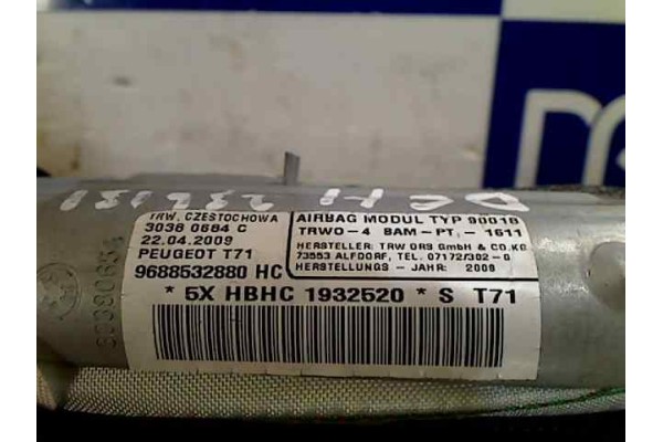Airbag cortina delantero derecho, Peugeot 308 Sw Confort 2009