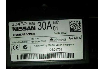 Módulo electrónico, Nissan Navara Pickup (D40M) * 2006, 284B2EB30A