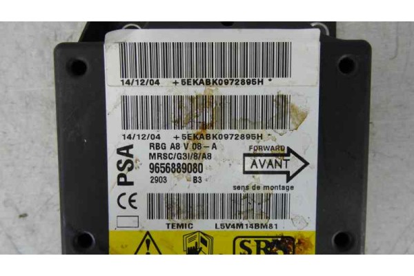 Centralita airbag, Citroen C3 1.4 HDi SX Plus 2002, 9656889080