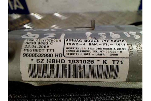 Airbag cortina delantero izquierdo, Peugeot 308 Sw Confort 2009
