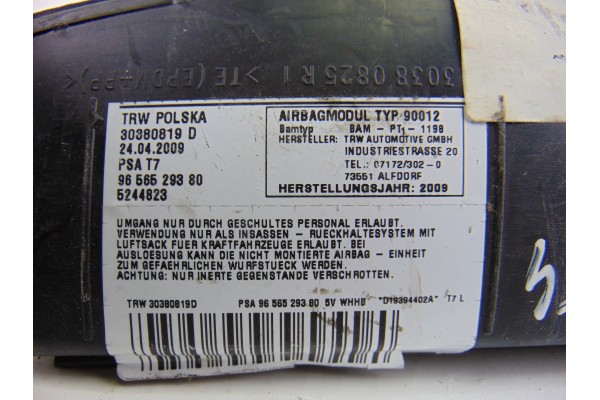 Airbag lateral derecho, Peugeot 308 Sw Confort 2009, ASIENTO