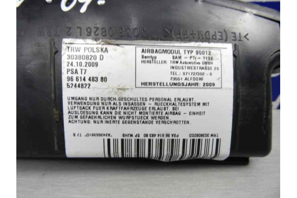 Airbag lateral izquierdo, Peugeot 308 Sw Urban 2009, 9661448380