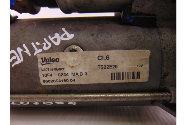 Motor arranque, Peugeot Partner Furgón Confort L1 2014, 9662854180