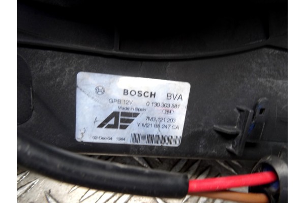 Electroventilador, Ford Galaxy (Vy) Ambiente 2003, 7M3121207B