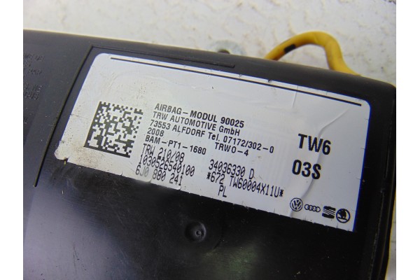 6J0880241  AIRBAG LATERAL IZQUIERDO SEAT IBIZA BERLINA (6J5) Ecomotive 2009 6J0880241 203271 SEAT - 3