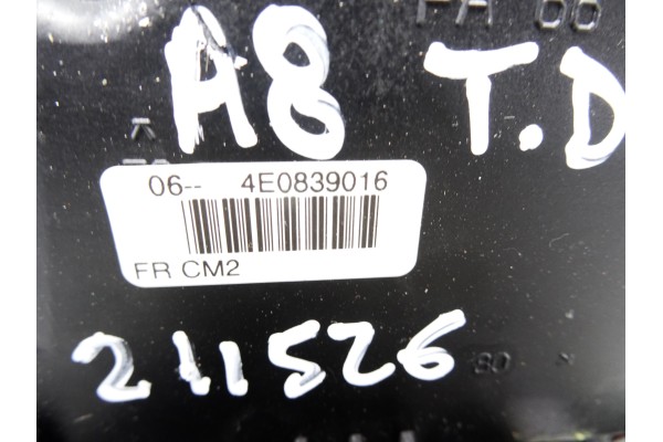 Cerradura puerta trasera derecha, Audi A8 (4E) 3.0 TDI Quattro 2005, 4E0839016