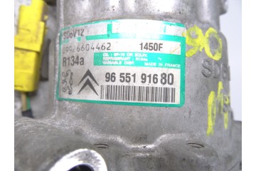 9655191680  COMPRESOR AIRE ACONDICIONADO PEUGEOT 307 (S1)(04.2001) XS 2005 9655191680 211212 PEUGEOT - 1