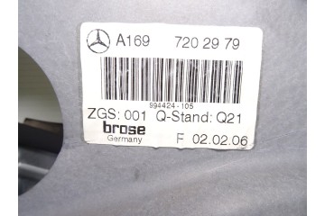 Elevalunas delantero izquierdo, Mercedes-benz Clase a (Bm 169) A 180 Cdi (169.007) 2006, A1697202979