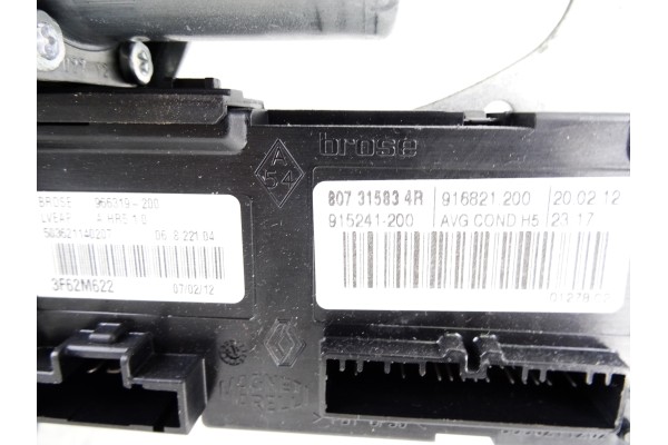 Elevalunas delantero izquierdo, Renault Megane Iii Coupe Dynamique 2012, 807315834R