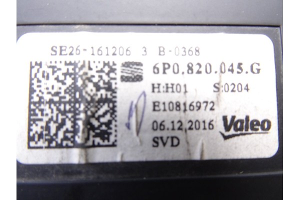 Mando calefaccion / aire acondicionado, Seat Ibiza (6P1) Reference 2017, 6P0820045G
