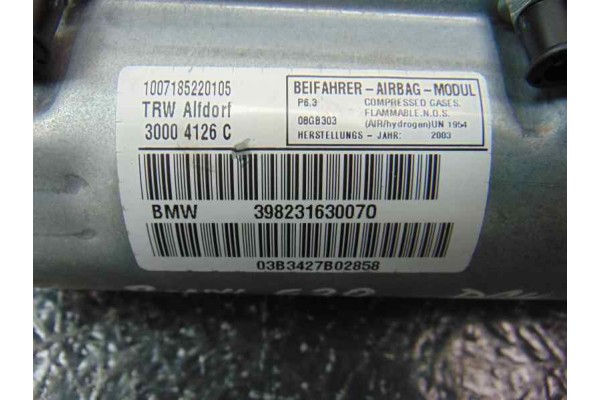 Airbag delantero derecho, Bmw Serie 5 Touring (E39) 530d 2003, 398231630070
