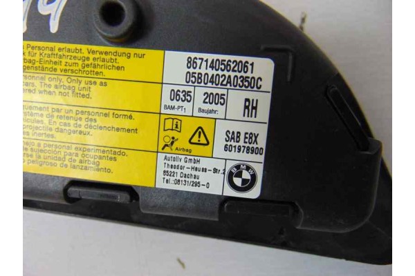 Airbag lateral derecho, Bmw Serie 1 Berlina (E81/E87) 118d, 601978900