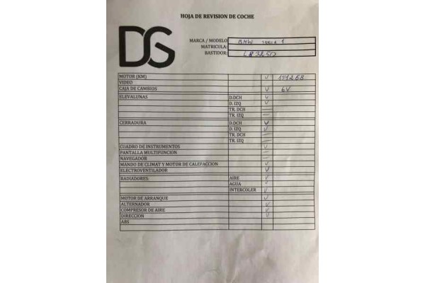BMW Serie 1 Berlina (E81/E87) 116D 2009 para piezas | Desguace Gandia SL