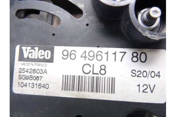 Alternador, Citroen C3 1.1 Collection 2004, 9649611780