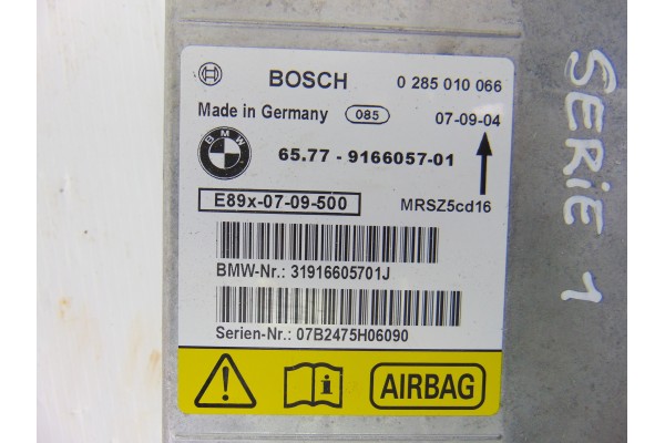 Centralita airbag, Bmw Serie 1 Berlina (E81/E87) 118d 2007, 9166057
