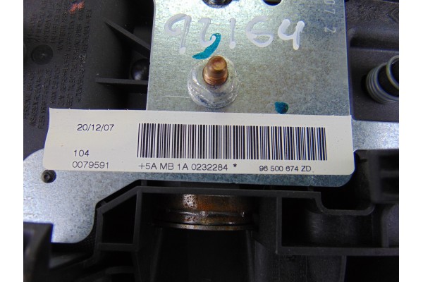Airbag delantero izquierdo, Peugeot 207 Confort 2008, 96500674