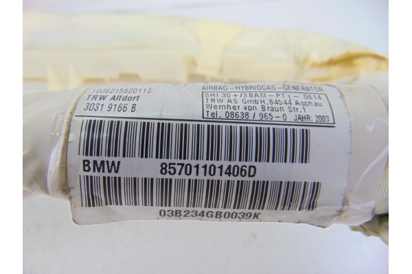 Airbag cortina delantero derecho, Bmw Serie 7 (E65/E66) 740d 2007, 30319166B