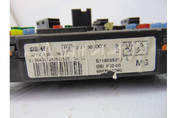 9653667380  CAJA RELES / FUSIBLES CITROEN C3 1.1 Furio 2005 9653667380 189258 CITROEN - 1
