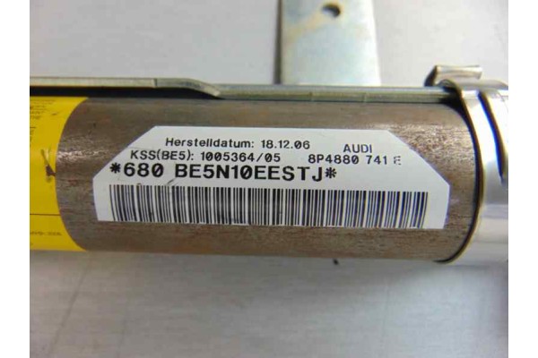 Airbag cortina delantero izquierdo, Audi A3 Sportback (8PA) 1.9 TDI Ambiente, 8P4880741E