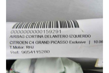 Airbag cortina delantero izquierdo, Citroen Grand C4 Picasso Exclusive 2008, 9654115280