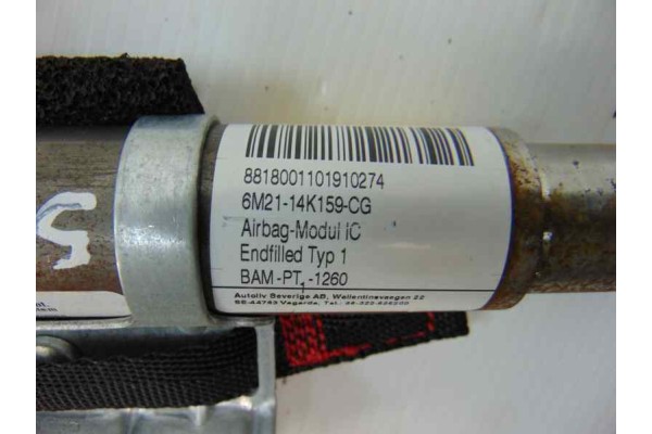 Airbag cortina delantero derecho, Ford S-max (CA1) Limited Edition 2011, 6M21-14K159-CG
