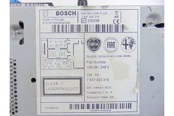 Sistema audio / radio cd, Alfa Romeo Giulietta (191) Progression 2010, 1560912490