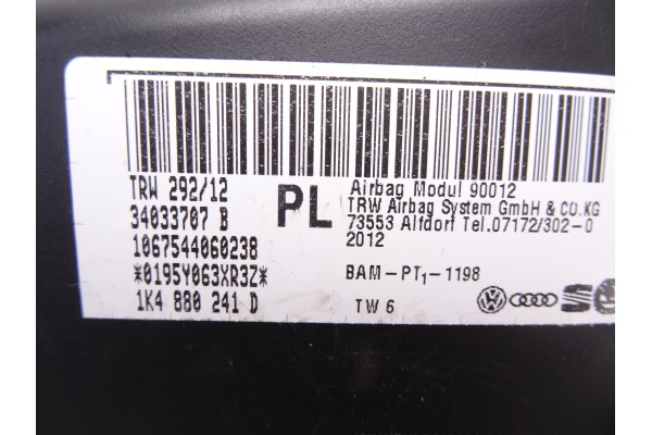 Airbag lateral izquierdo, Skoda Octavia Combi (1Z5) Ambition 2012, 1K4880241D