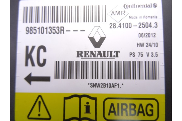 Centralita airbag, Renault Megane Iii Coupe Dynamique 2012, 985101353R
