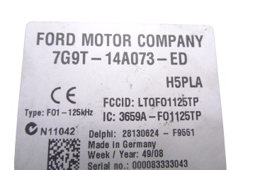 Caja reles / fusibles, Ford Mondeo Sportbreak (CA2) Trend X 2009, 7G9T14A073ED