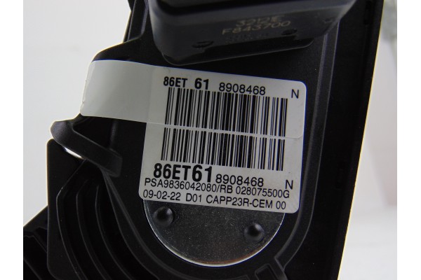 Potenciometro pedal, Peugeot 5008 Active 2017, 9836042080